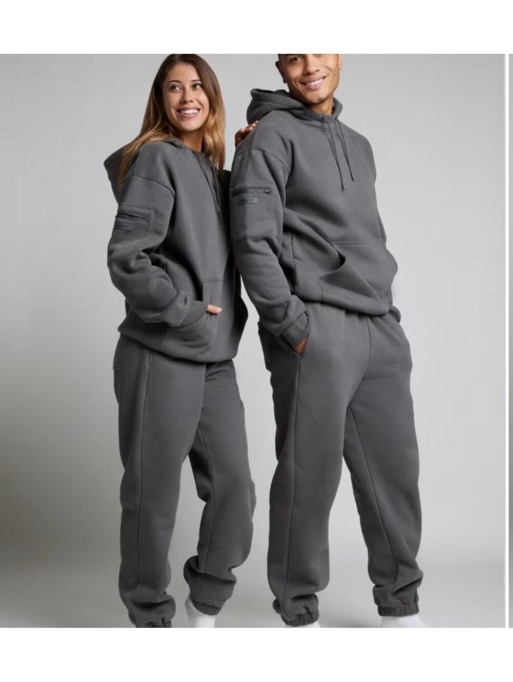 Comfrt DND Travel Sweatpants Steel Grey Heavyweight Joggers Size Large‎ NWT